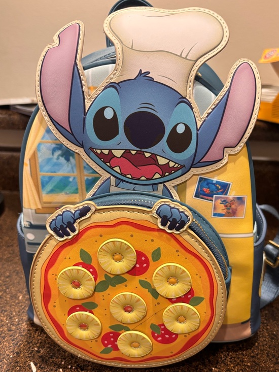 Disney Handbags - Disney Loungefly Stitch Pineapple Pizza Mini Backpack
